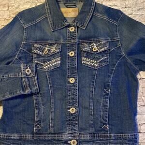 Large Women's Rhythm in Blues jean Jacket